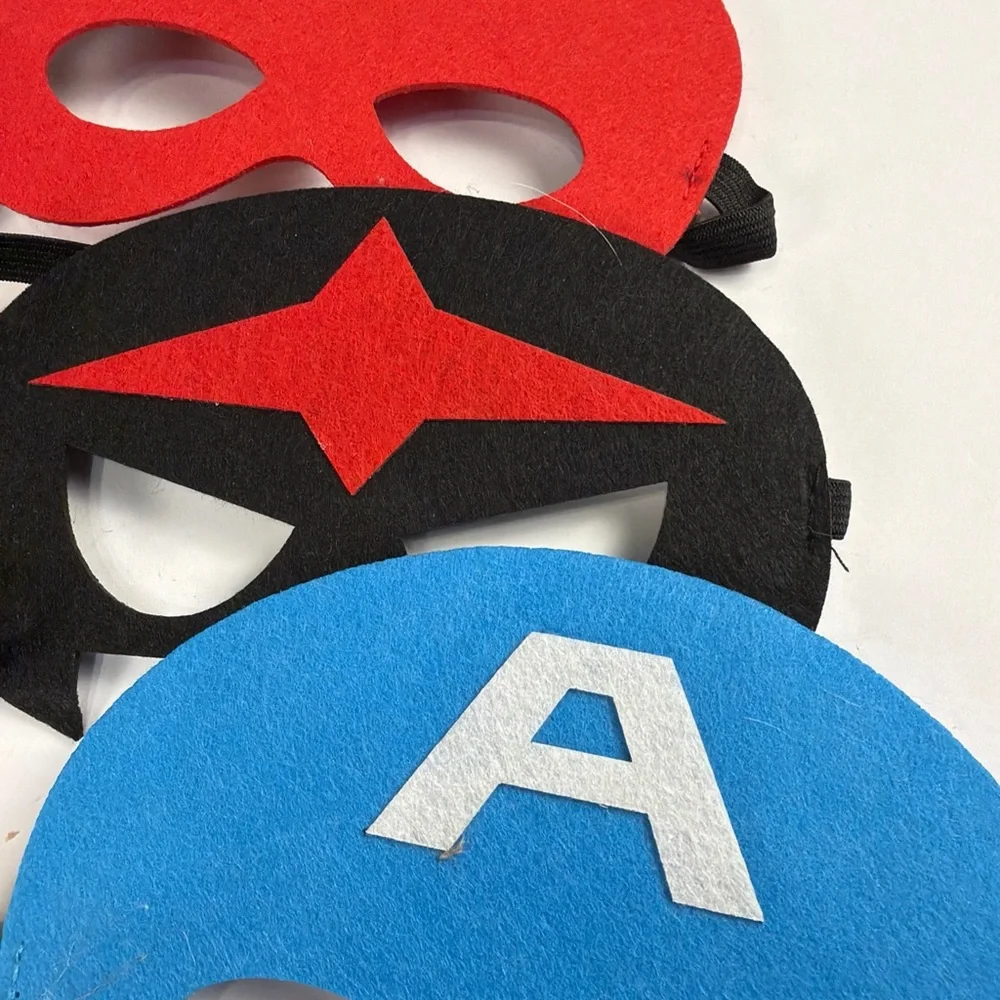 10 Felt Superhero Avengers Masks cosplay Party Favor - Picture 3 of 6